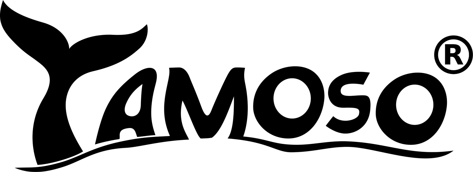 yamosoaqua logo iron in black