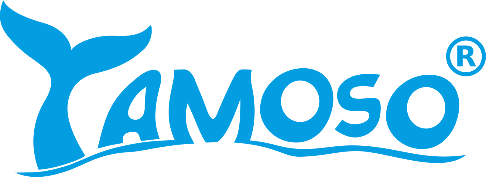 yamosoaqua logo iron in black